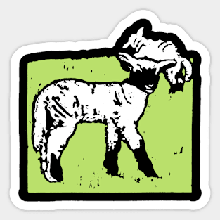 Pair of Victorian Lambs Sticker